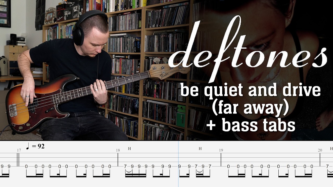 Deftones - Be Quiet And Drive (Far Away) - Bass Cover + tabs