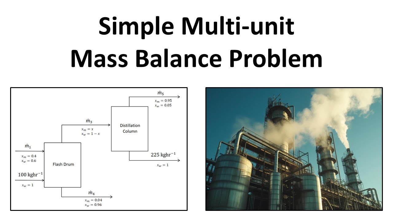 Simple Multi-Unit Mass Balance Problem Walkthrough Tutorial