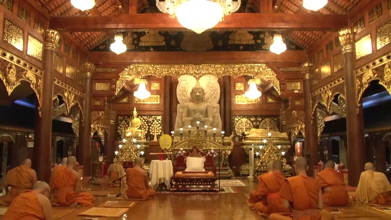 สวดมนต์ทำวัตรเย็น วันโกน ณ อุโบสถวัดร่ำเปิง(ตโปทาราม)