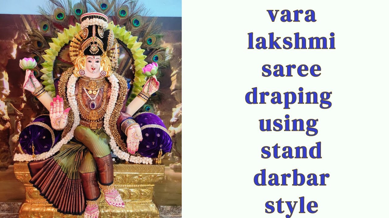 Quick and Easy Varamahalakshmi Saree Draping /How to Drape Saree for Varamahalakshmi in darbar style