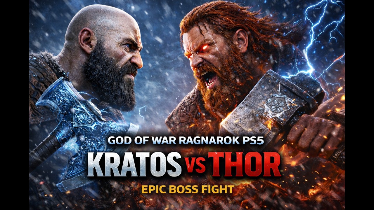 Kratos Meets Odin & Battles Thor – Opening Scene | God of War Ragnarök #ps5gameplay