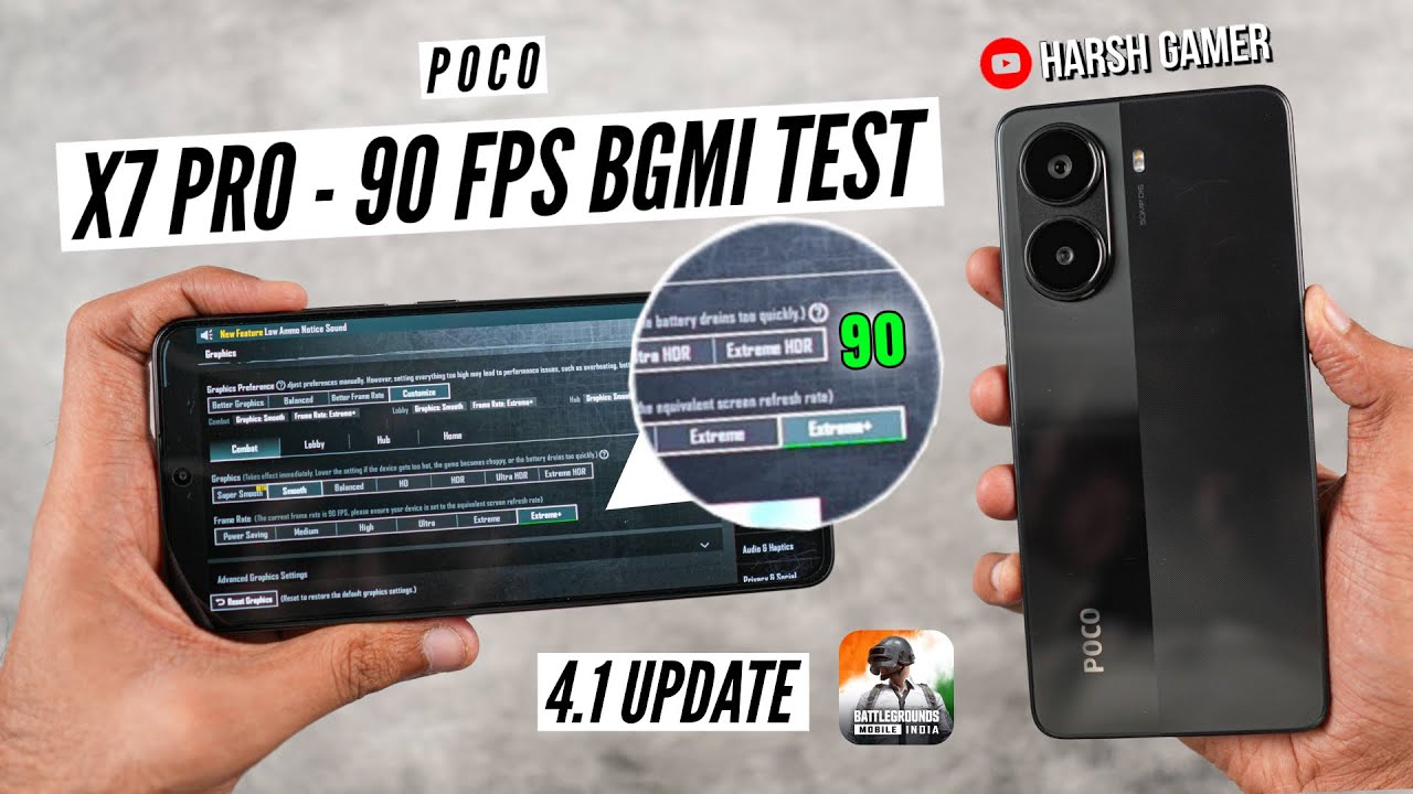 Poco X7 Pro - 90 FPS BGMI Test After 4.1 Update | Best Gaming Phone Under 20000? 🤔