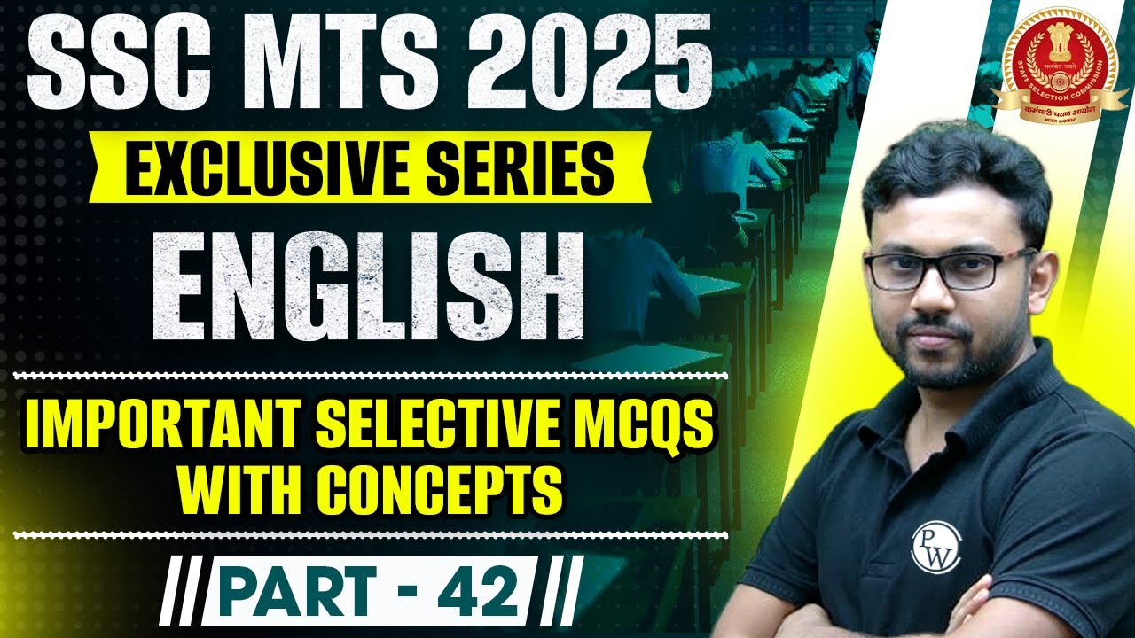 SSC MTS 2025 English Part 42 | Important MCQs With Concepts | Exclusive Series For SSC MTS 2025
