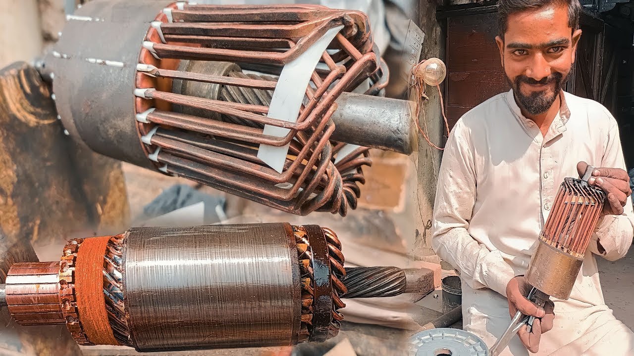 Amazing Rewinding Of Old Truk Starter Motor Armature ||Starter Armature Rewinding||
