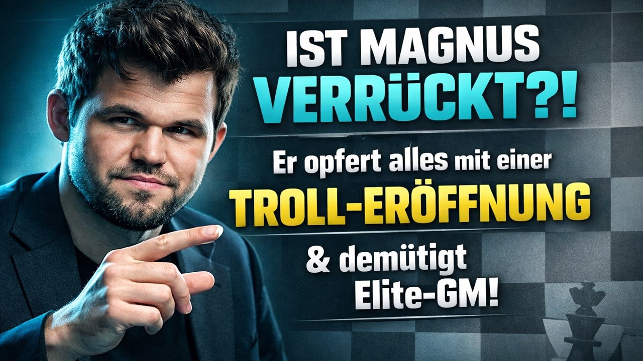 Ist Magnus VERRÜCKT?! Er opfert alles mit einer TROLL-Eröffnung & demütigt Elite-GM!
