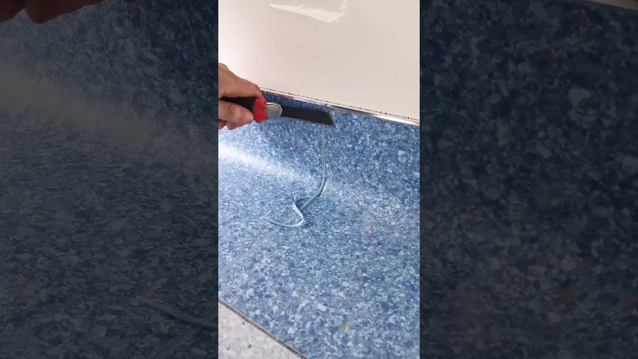 Use welding rod to connect 2 vinyl flooring sheets. #vinylflooring #flooring  #hospital