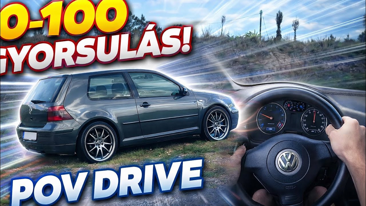 Golf 4 1.9 TDI Vezetős Vlog 0-100 Gyorsulás (POV DRIVE)