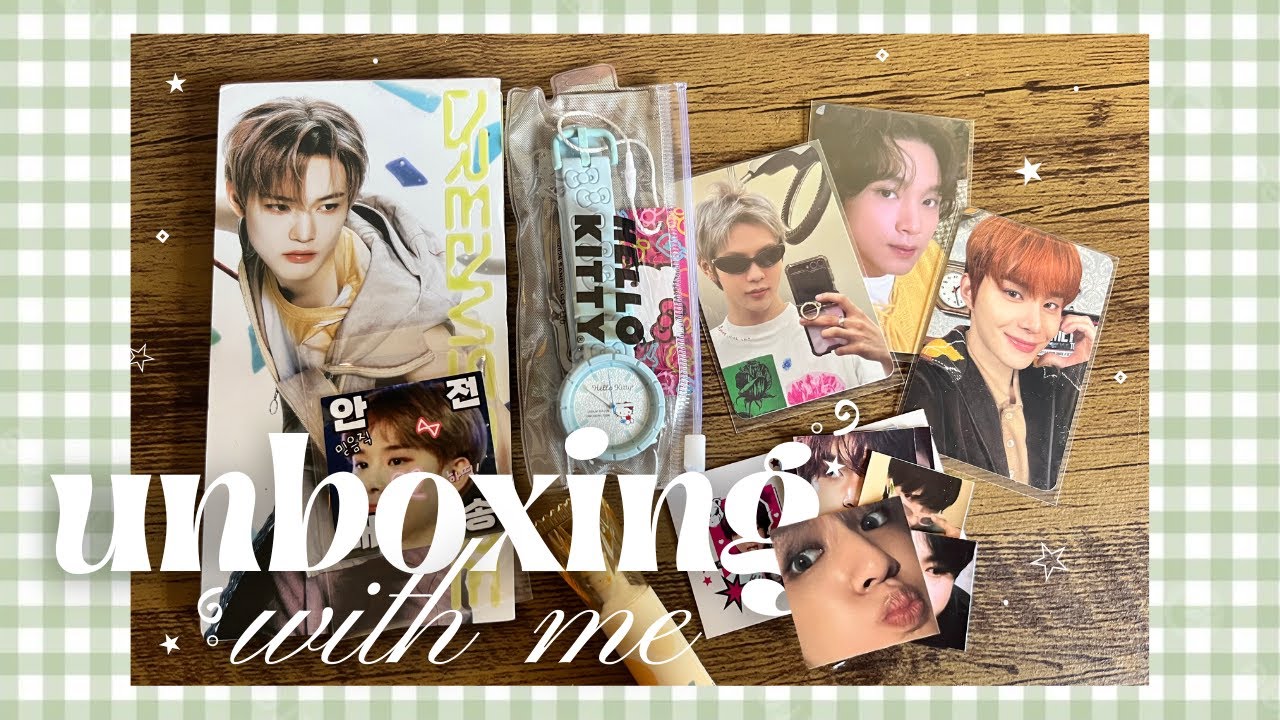 ⋆˚꩜｡ uboxing with me - itens de kpop e outras coisas fofas 🤍🍀🍓