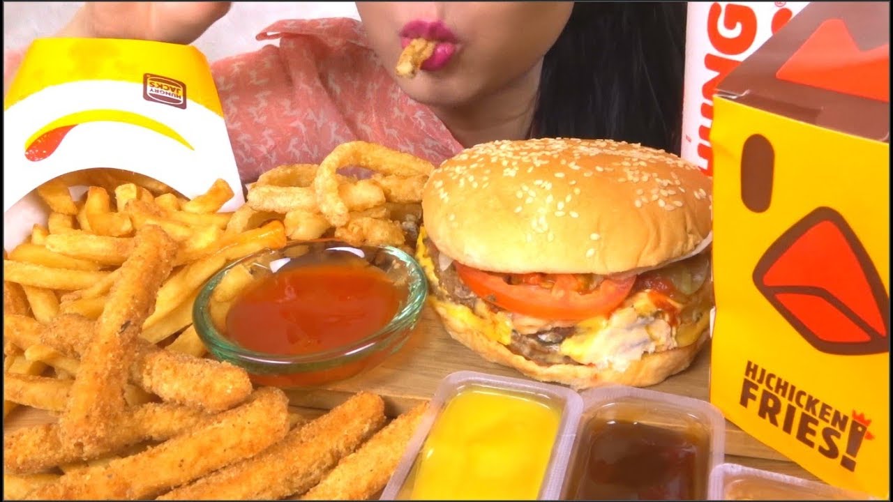 ASMR HUNGRY JACKS (BURGER KING) | ULTIMATE DOUBLE WHOPPER | NO TALKING