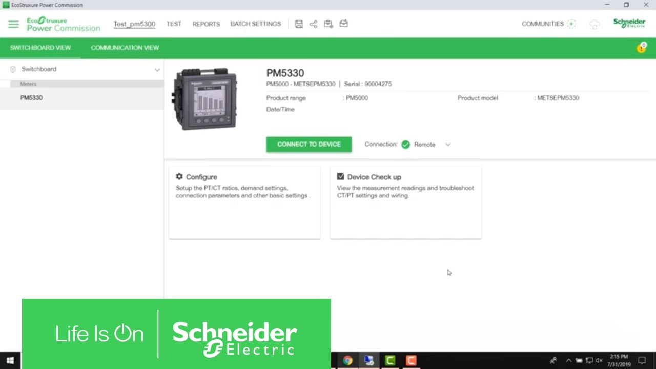 How to Configure PM5000 Series Meter Using EcoStruxure Power Commission | Schneider Electric Support