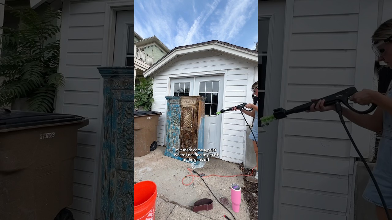 My favorite furniture flip yet??? Come back tomorrow and we&rsquo;ll do the inside!! 💕