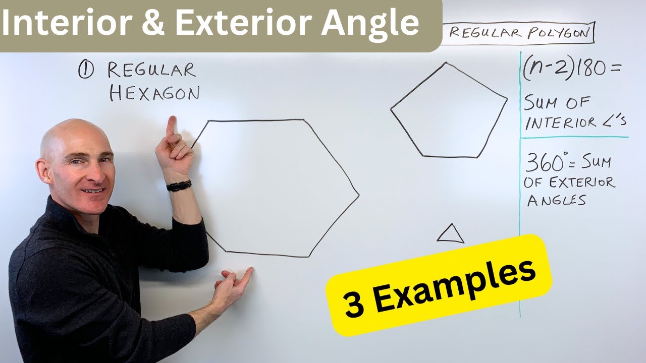 Find Interior and Exterior Angle in a Regular Polygon
