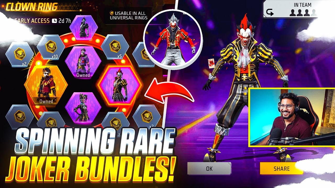 Spinning For Legendary OLD Joker Bundle😍💎- FreeFire Telugu - MBG ARMY