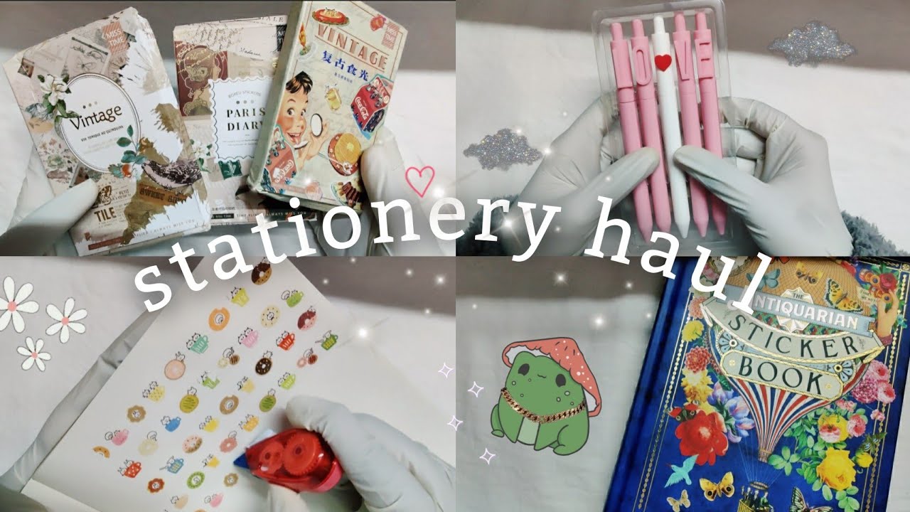 💌cute stationery haul ♡ Antiquarian sticker book flip through | india | asmr✨