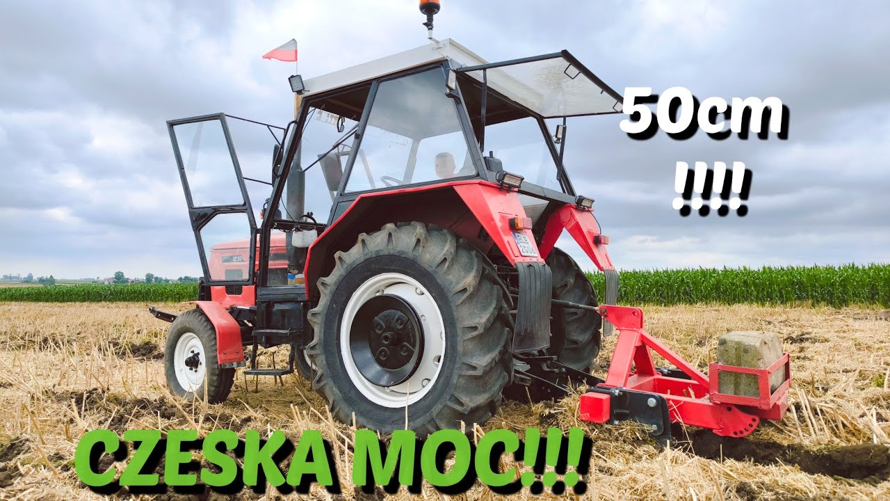 Zetor 5011 + głębosz mini lis na 2 łapy - wiem wiem  wariactwo :D