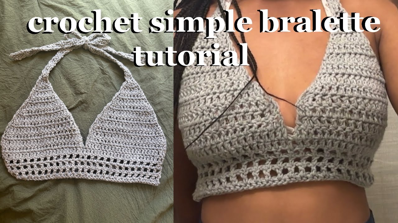 halter bralette crochet tutorial (beginner friendly)