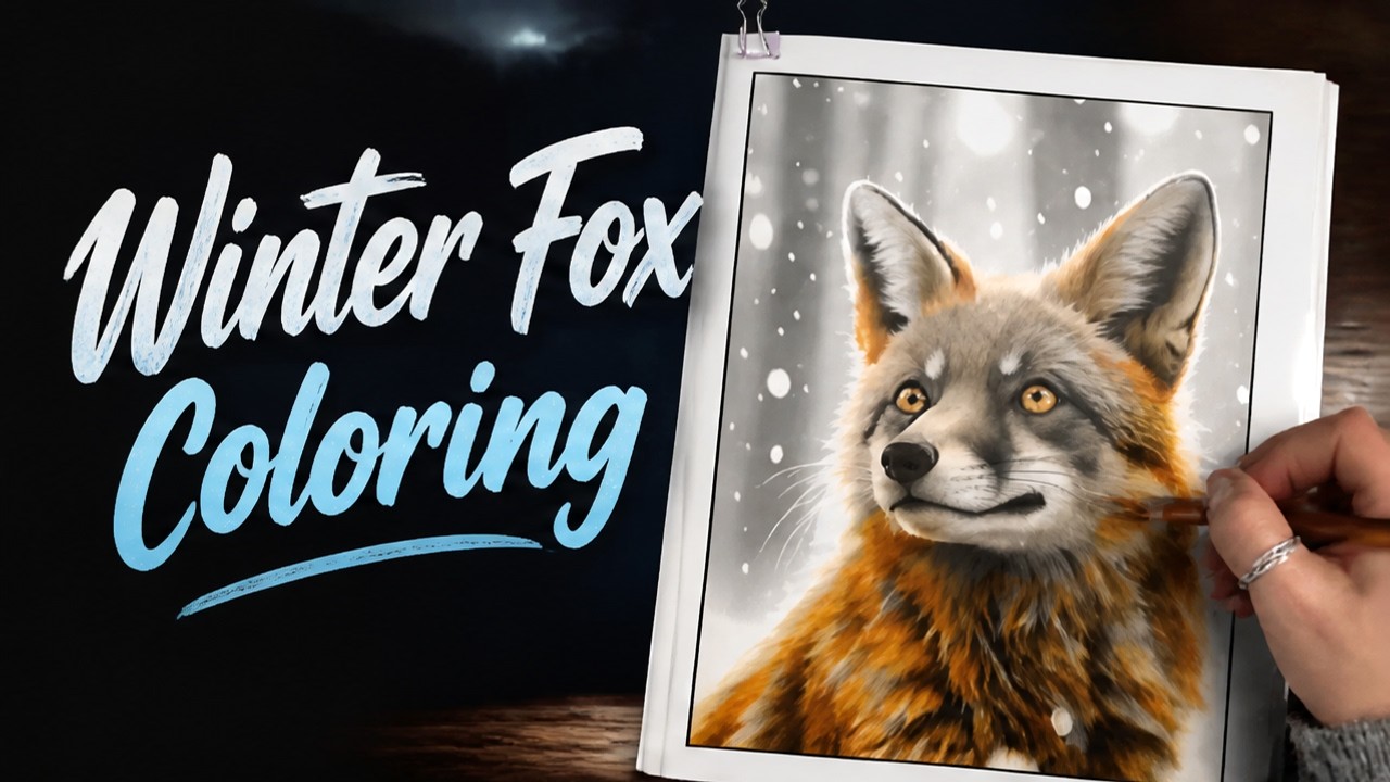 Cozy Winter Wonders Coloring Session | Greyscale Livestream