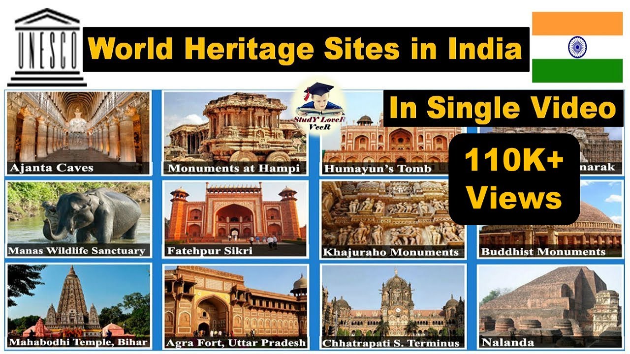 World Heritage Sites in India | UNESCO World Heritage Sites | भारत में विश्व विरासत स्थल  by Veer
