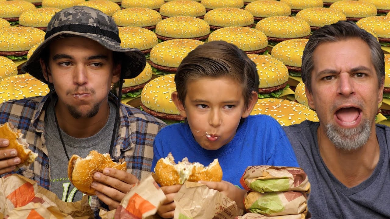 OMG How Did He Eat That?! 10 Whopper Challenge | Josh Darnit