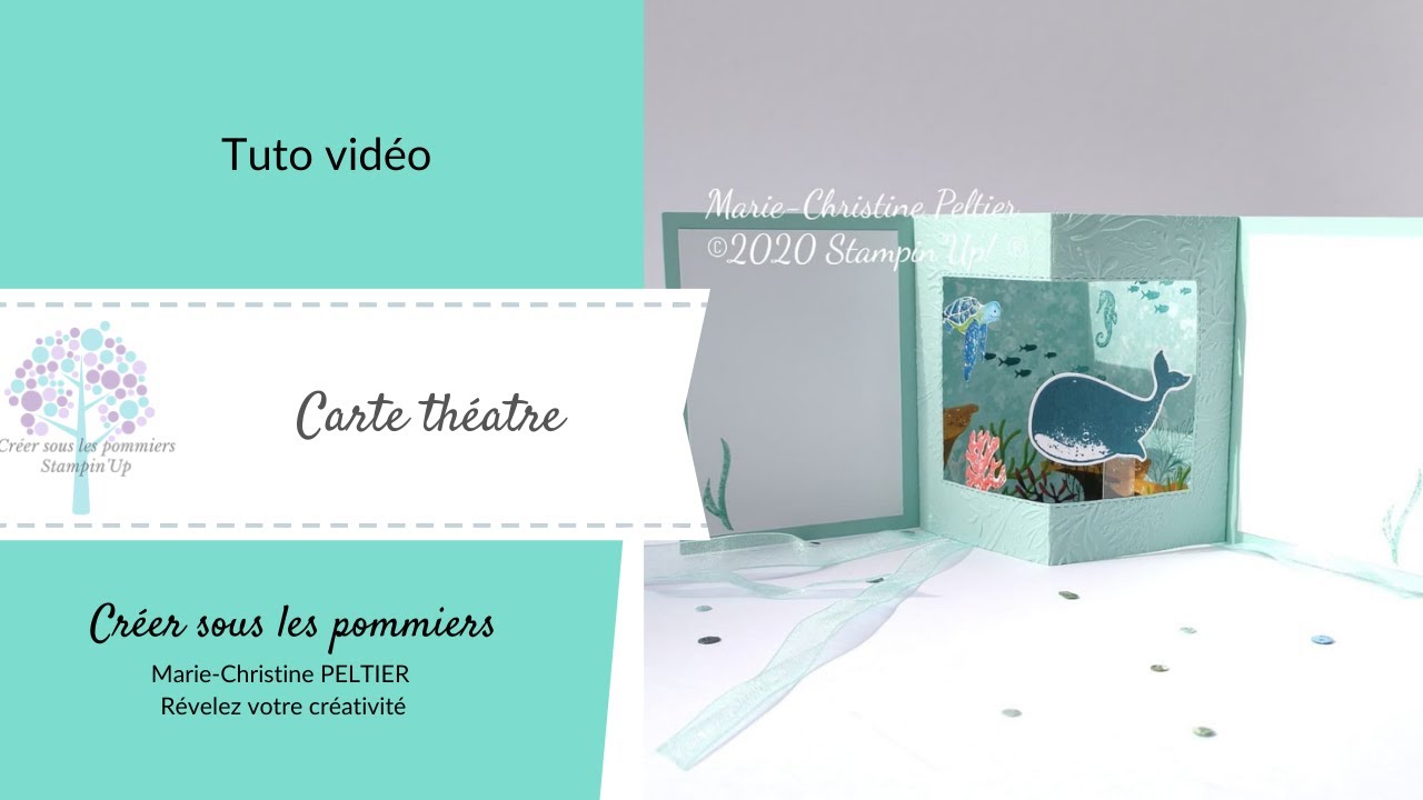 Tuto carte pop up - ou carte théatre - trésors d'Océan - Stampin'up!