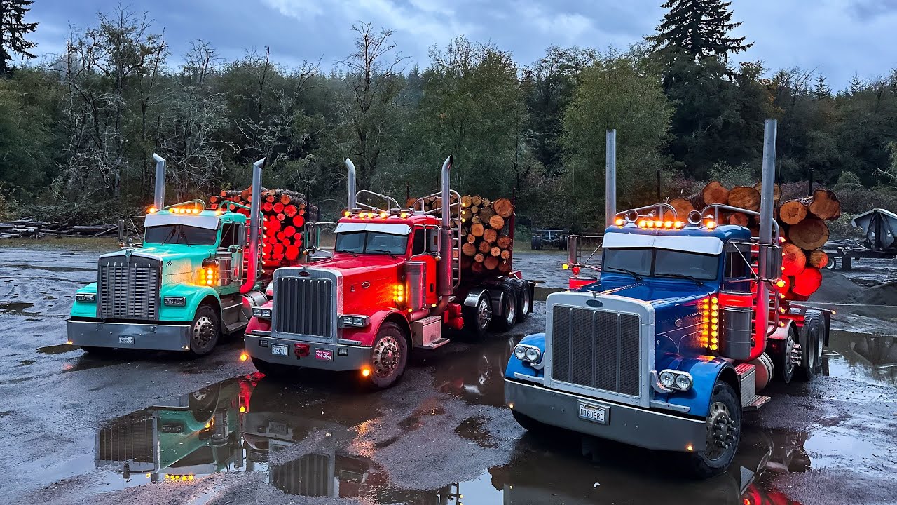Straight Piped Cat 6nz | Peterbilt 379 Log truck