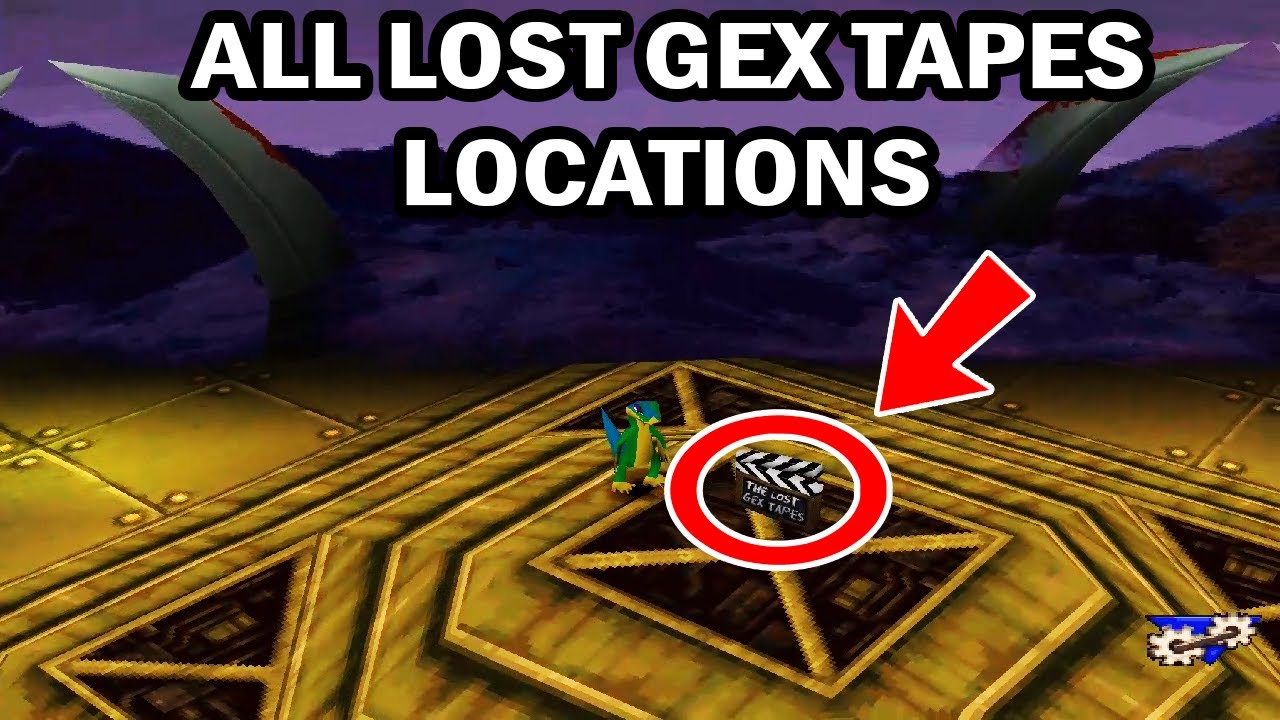 Gex Enter the Gecko [PS1] - All lost Gex tapes (Locations)