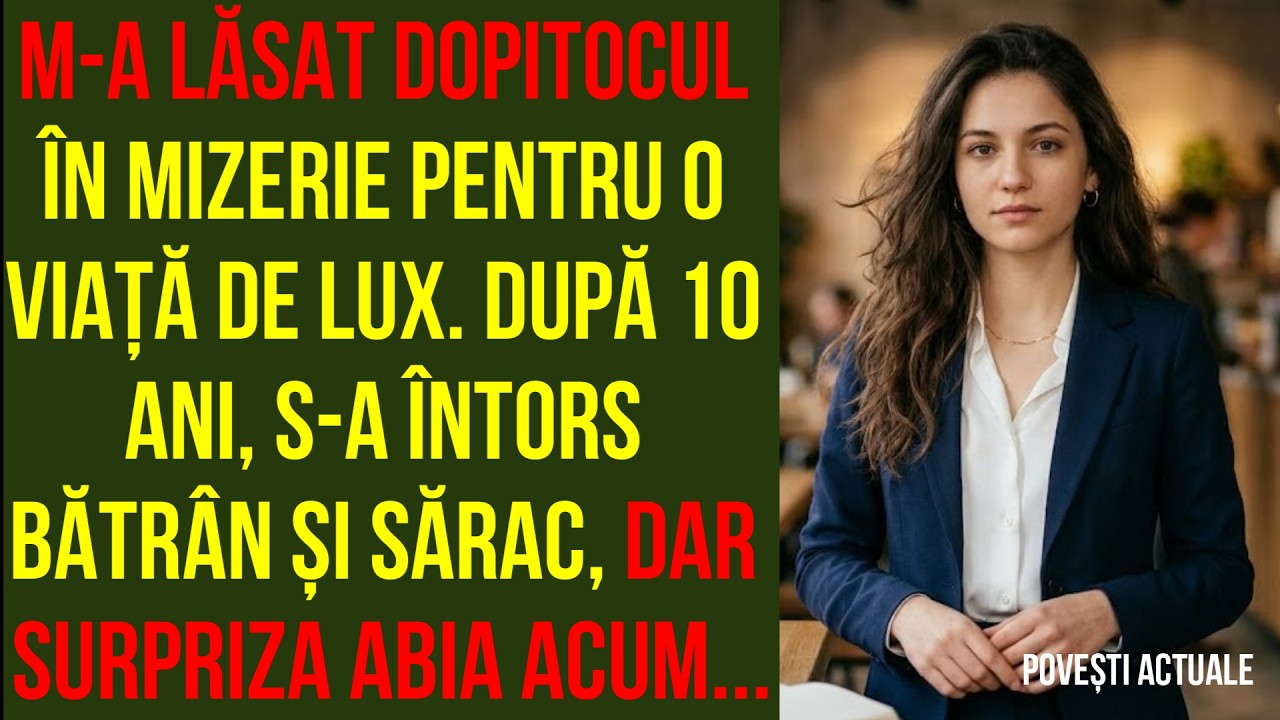 M-a lăsat dopitocul în mizerie pentru o viață de lux. După s-a întors sărac, dar surpriza abia acum.