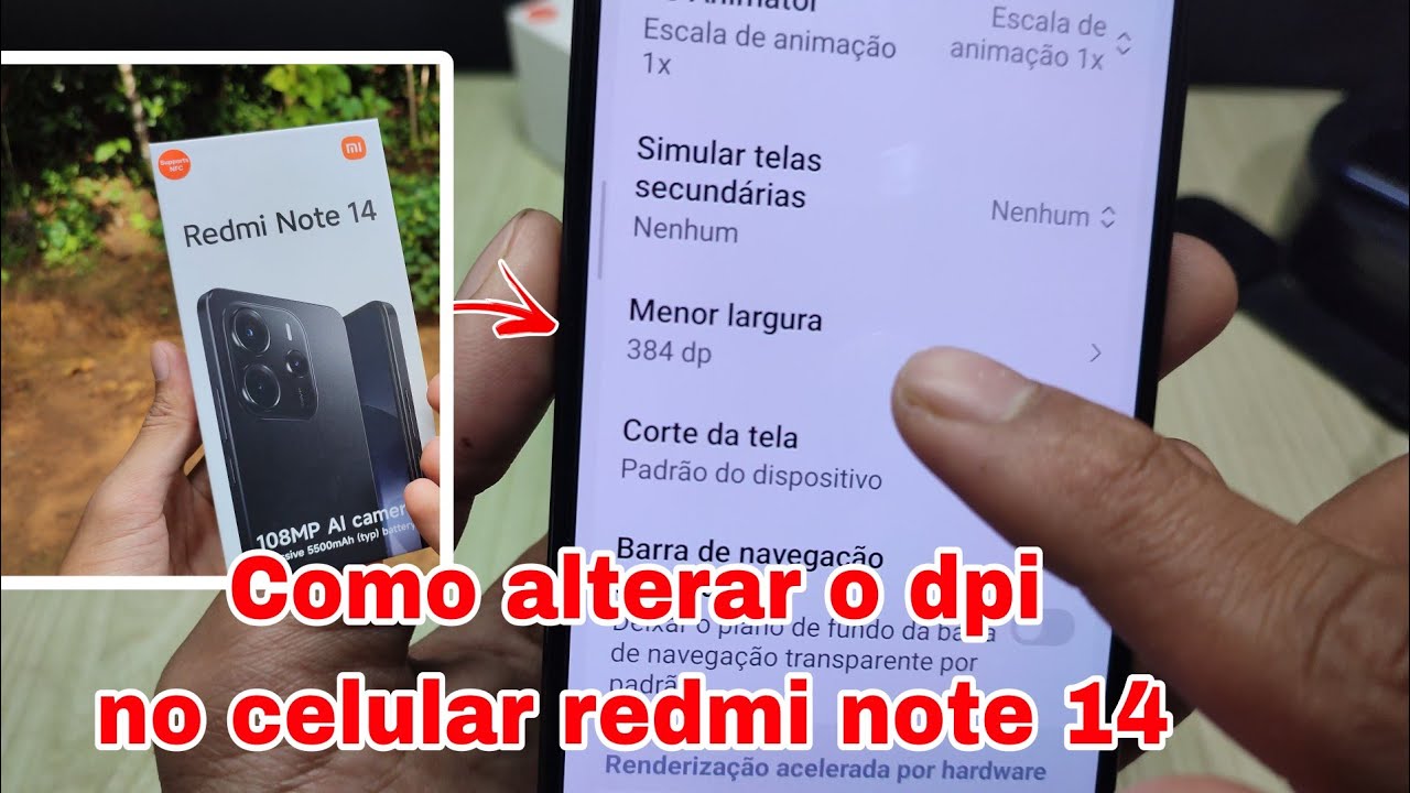 Como alterar o DPI no Redmi Note 14, Note 14 Pro, Note 14 5G