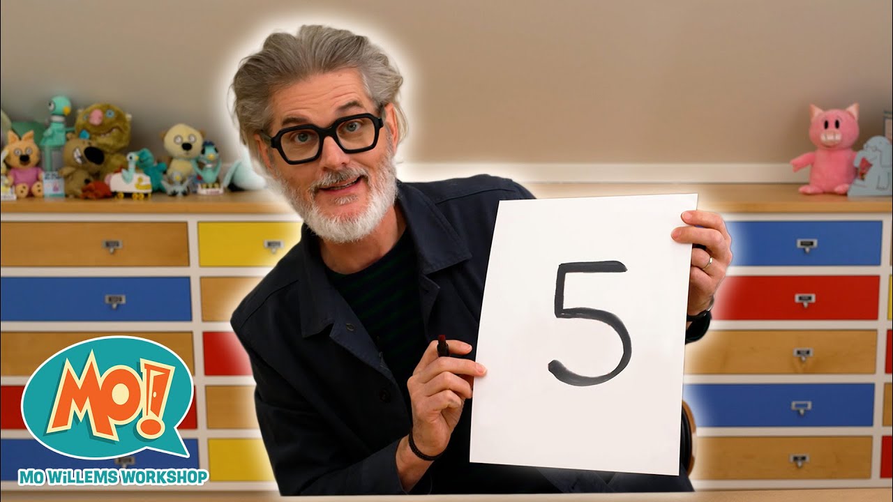 Draw With Mo Willems The Number 5 | Snack Doodles | Mo Willems Workshop