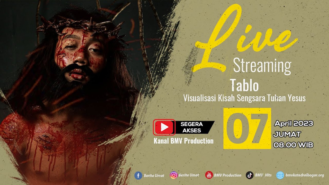 Visualisasi Jalan Salib [TABLO] (7 April 2023) | Gereja BMV Katedral Keuskupan Bogor