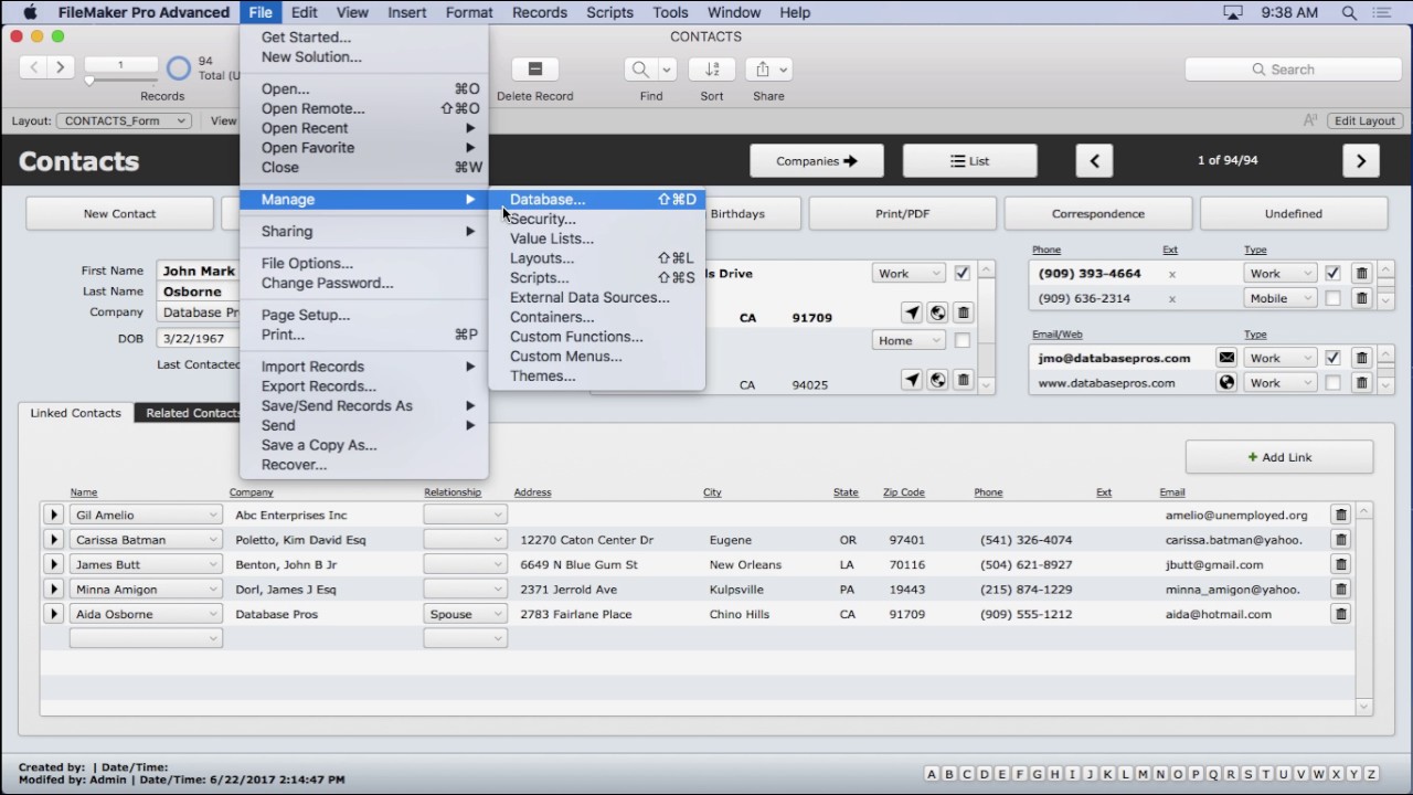 Sharing a FileMaker File Locally