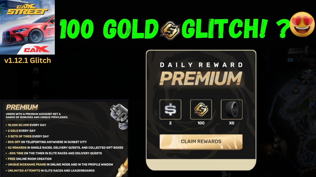 100 GOLD Daily!? CarX Street Glitch in Update 1.12.1