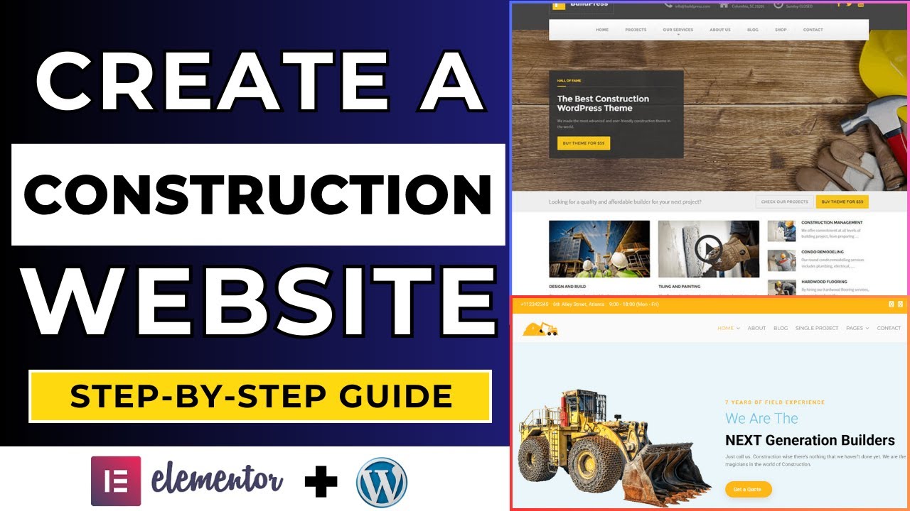 How to Build a CONSTRUCTION Company Website with WordPress. Make a Building and Architecture Website