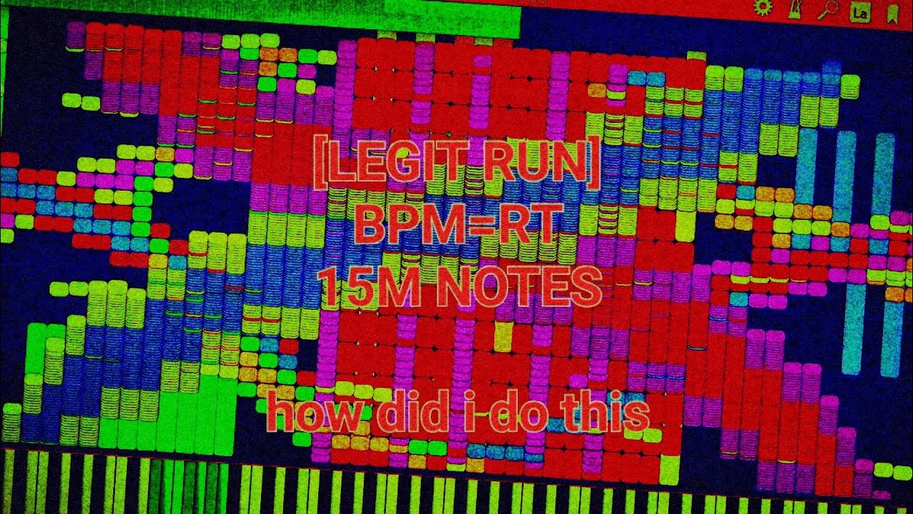 [LEGIT RUN] bpm=rt 15m notes on synthesia.