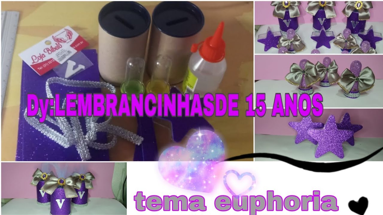 DY:LEMBRANCINHAS DE 15 ANOS/preparativos para festa tema euphoria
