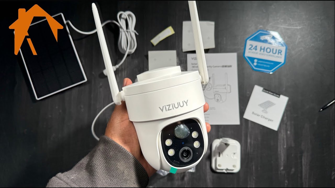 Solar Security Cameras Wireless Outdoor, 3MP With Pan