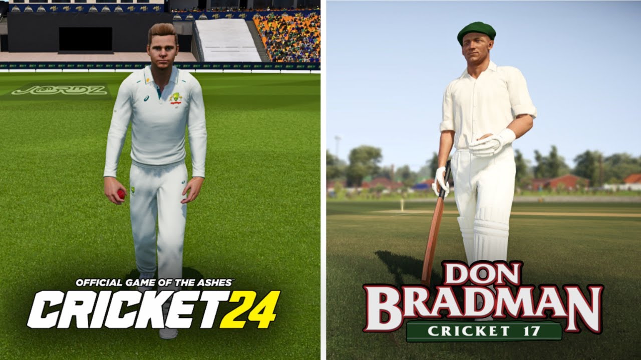 CRICKET 24 против Don Bradman Cricket 17 | Сравнение игрового процесса и графики