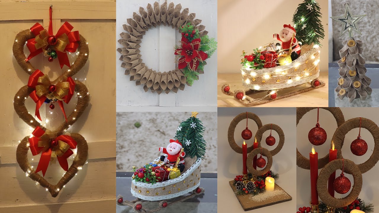 10 Jute craft Christmas decorations ideas | Home decorating ideas 2021