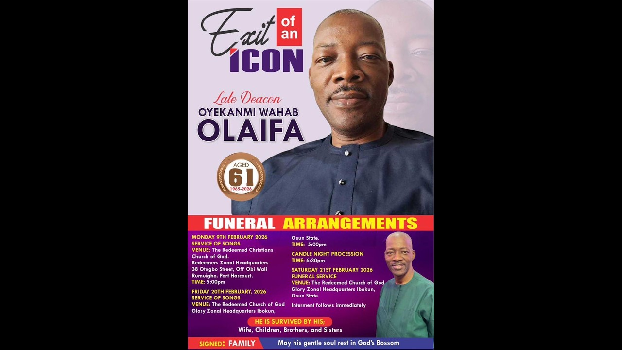 Interment for Late Deacon Oyekanmi Wahab Olaifa