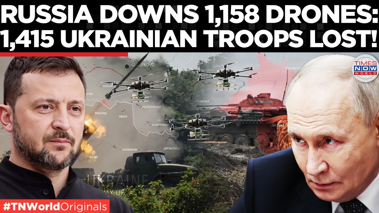 Russia Repels Huge Aerial Assault, Claims 1,158 Drones Shot Down & 1,415 Ukrainian Troops Eliminated