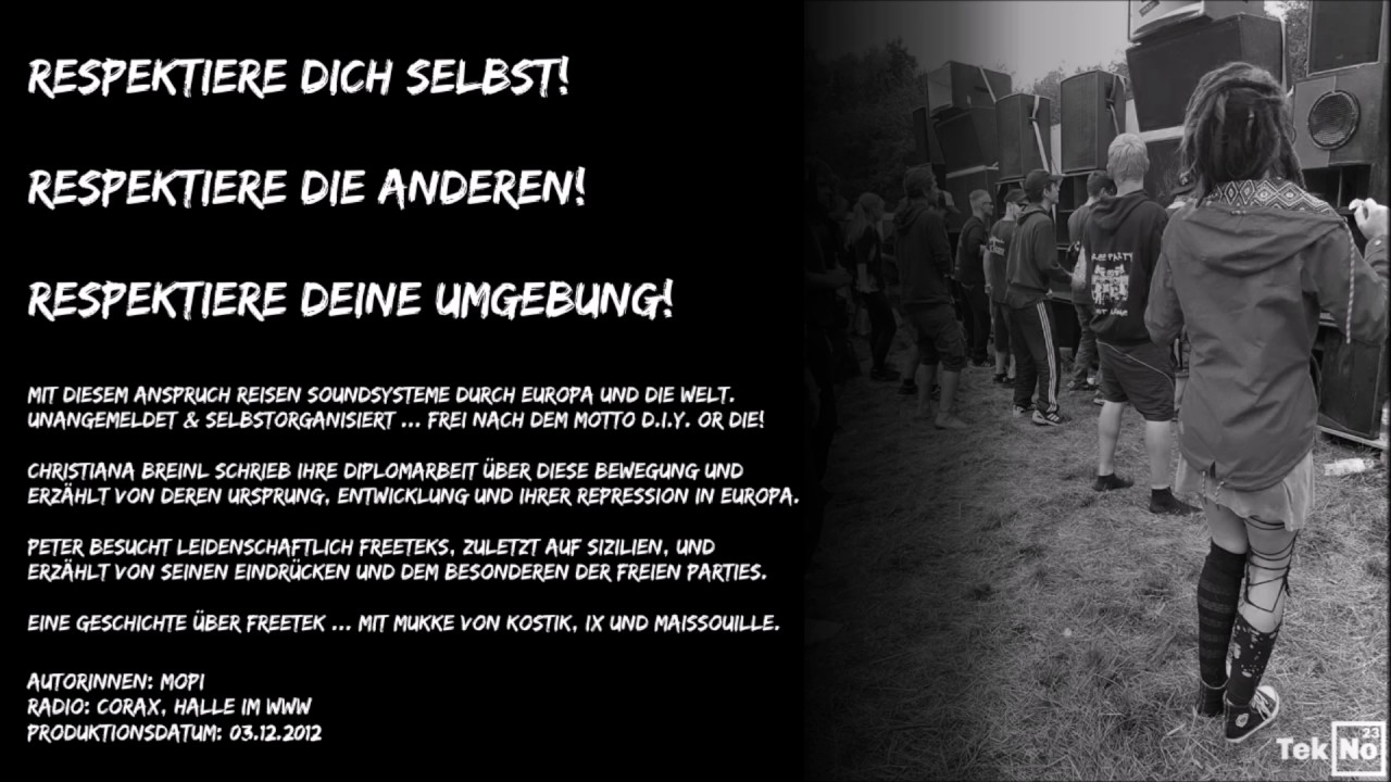 Free Tekno - Geschichte über Freetek - Radio corax - www.tekno23.eu (german / deutsch)