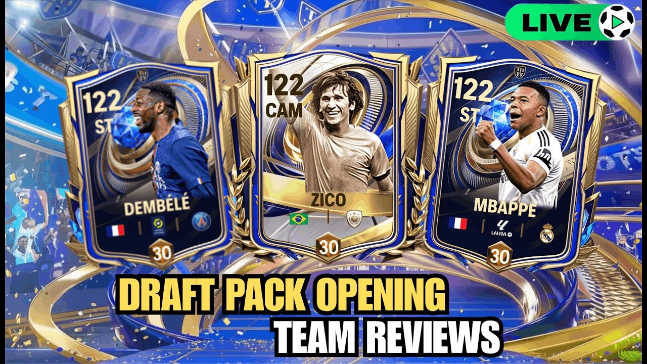 🔴LIVE- FC Mobile TOTY 26 Draft Pack Opening And Team Review | 
