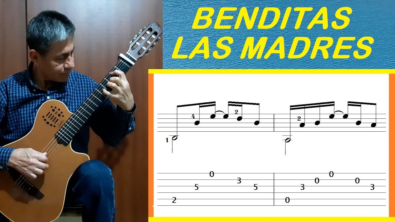 BENDITAS LAS MADRES - Jilguero del Huascarán / PENTAGRAMA Y TABLATURA / Tutorial completo