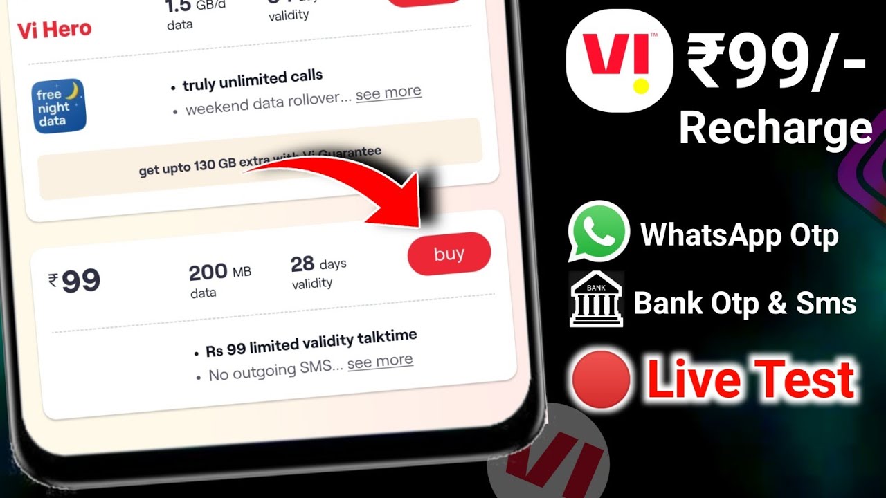 Vi 99 Recharge Plan Details Otp | Vi 99 Recharge | Vi 99 Recharge Plan Details | Vi Me 99 Plan