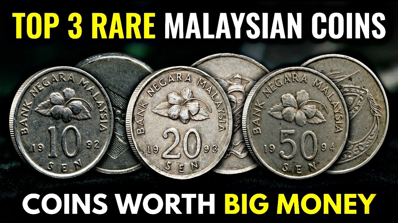 Top 3 Most Valuable Malaysian Coins. 1992 10 Sen. 1993 20 Sen. 1994 50 Sen Coin Value Revealed.