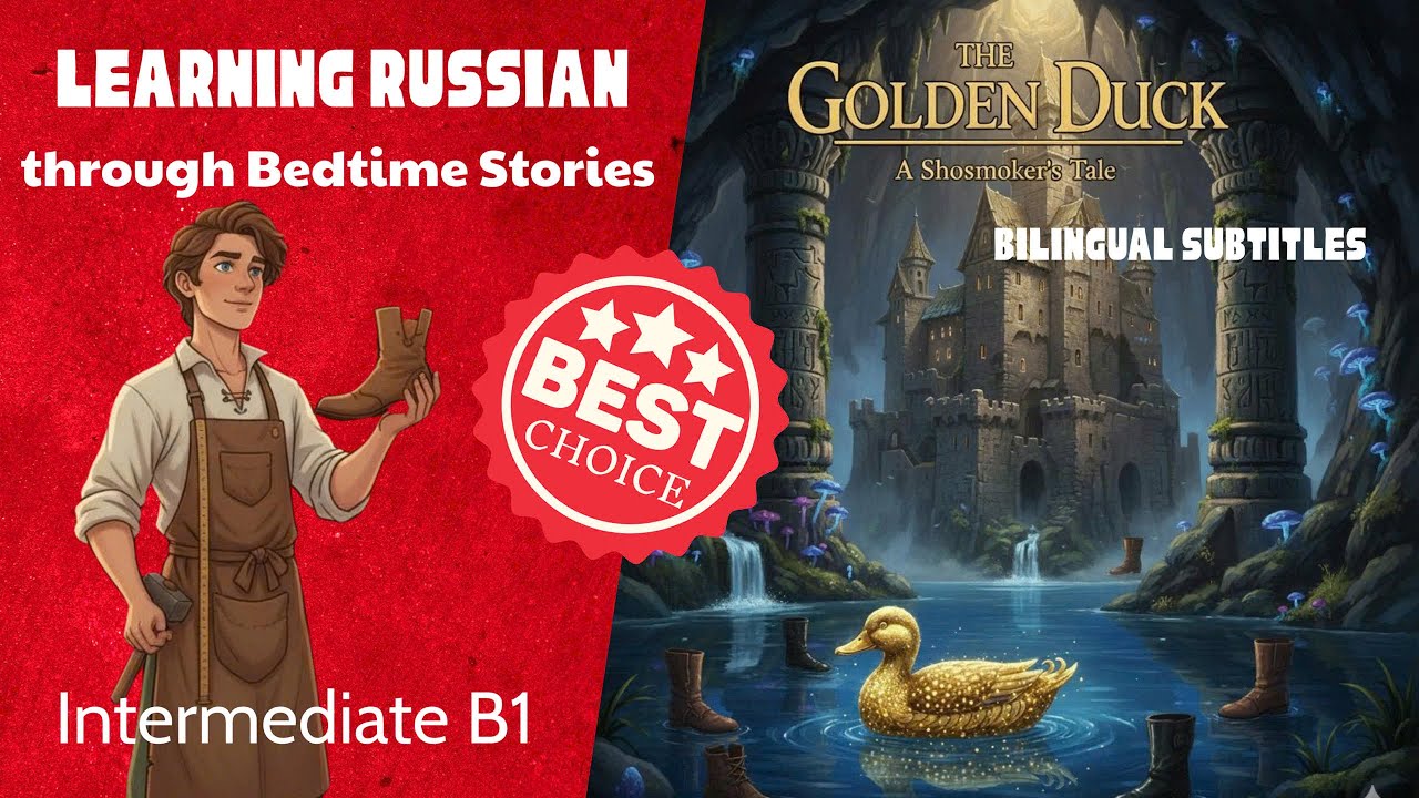 Level Up Your Russian: The Golden Duck Story | Intermediate level (Bilingual Subs Ru/En)