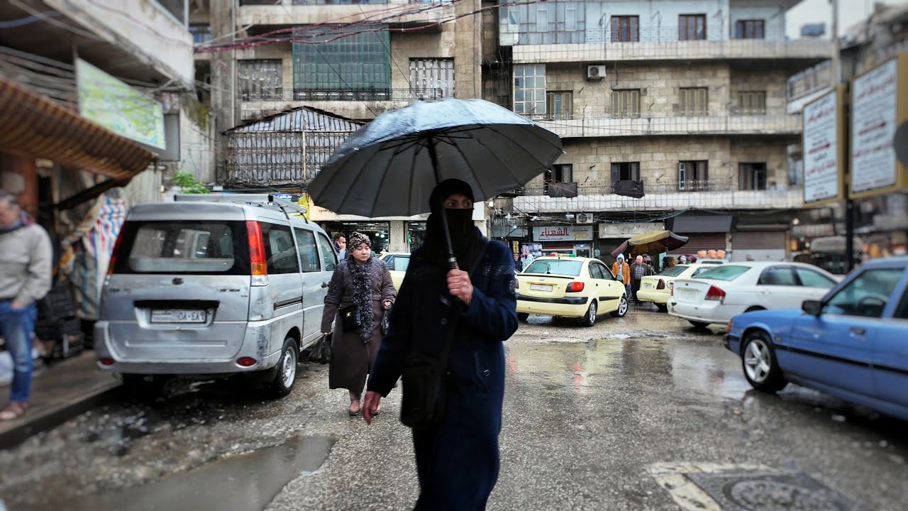 Walking in the Rain, Al-Qudsi Street, Aleppo |  Syria 2024