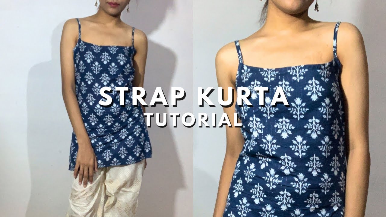 Pinterest Inspired Strap Kurti Cutting And Stitching 🌻💙