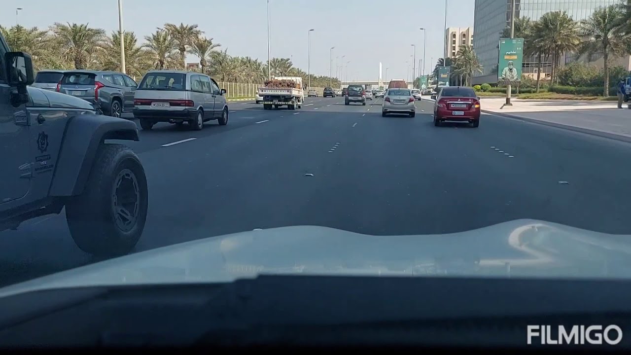 Bahrain Highway from Seef to Hoora