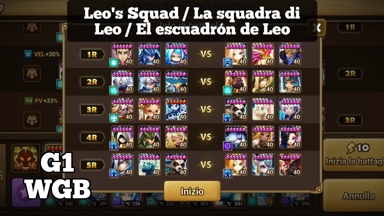 Summoners War G1 World Guild Battle #27 (2/2) - Leo's Squad